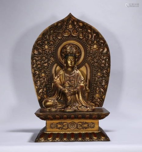 Bronze Gilt Seated Shakyamuni