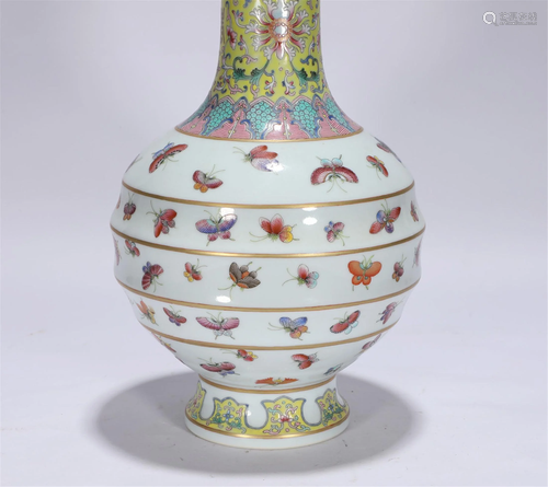 Famille Rose Vase Qianlong Style