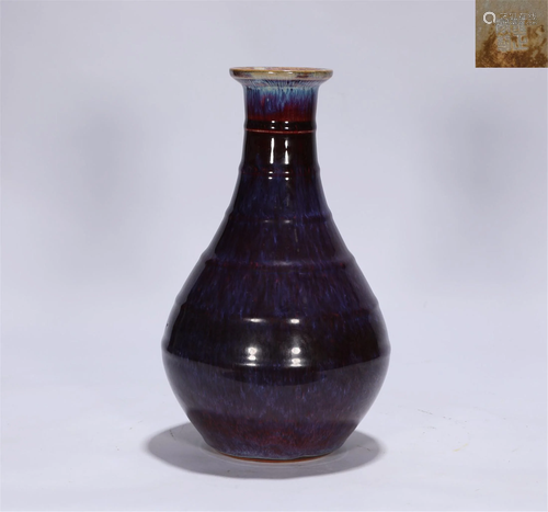 Spring bottle of jade pot with variable glaze in