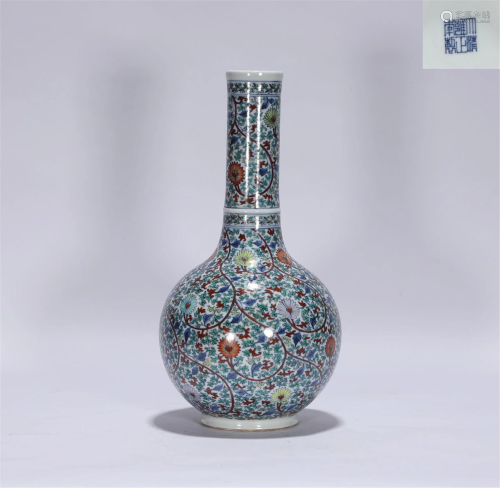 A Doucai Glazed Globular Vase Yongzheng Style