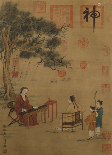 A Chinese Painting Signed Li Gonglin Song Dynasty Style