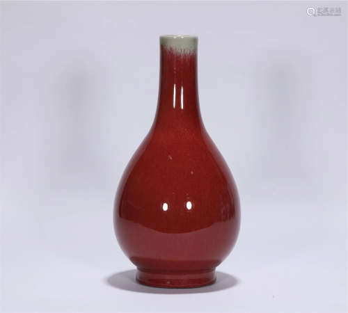 A Flambe Glazed Pear Shaped Vase Qianlong Style