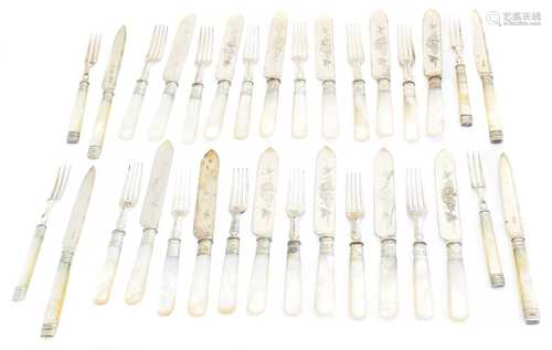 A selection of silver plated flatware,