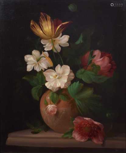 Joseph Rhodes (1782-1855) Still life of flowers in a vase