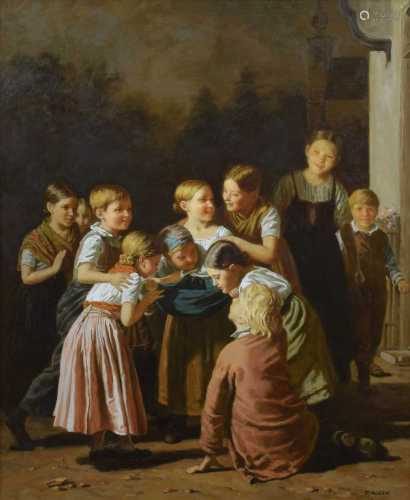 P. Musin (20th century) Children playing