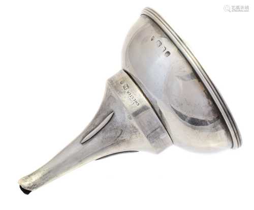 An Elizabeth II silver wine funnel,