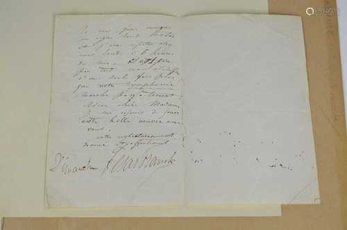 Signature of Cesar Franck (1822-1890) Belgian Composer and P...