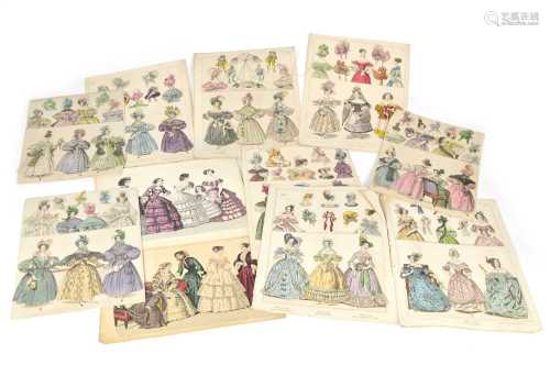 14 hand-coloured plates from Townsend's Monthly Selection of...