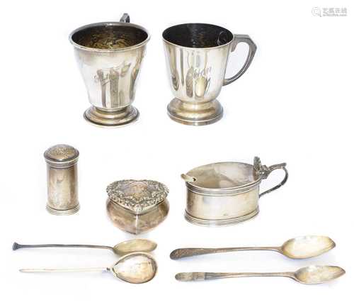 A selection of silver,