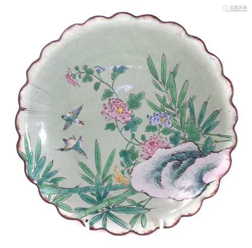 Chinese enamel plate