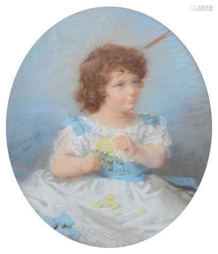 Theobald Maud (19th/20th century) Portrait of a young girl w...