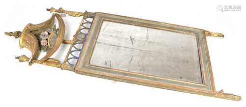 Early 19th-century gesso framed rectangular wall mirror