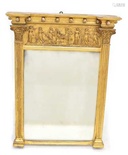 Early 19th-century gesso pier-glass or overmantel mirror