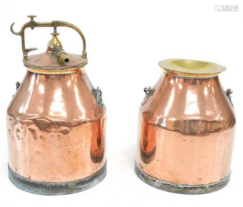 Pair of Copper Milking Units