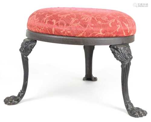 Victorian cast iron footstool