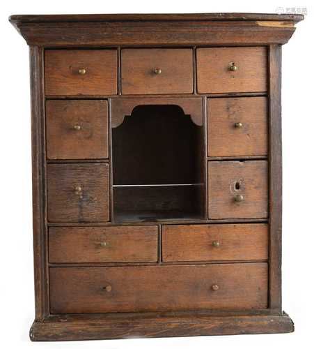 18th-century oak spice cupboard