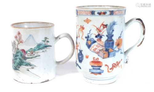 Two Chinese tankards