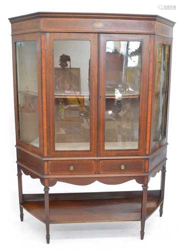 Edwardian mahogany display cabinet