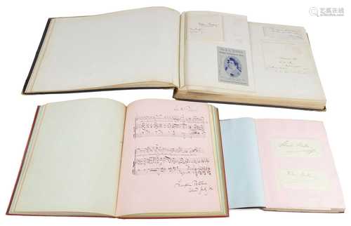 Three Autograph Books with Over 100 signatures dating from 1...