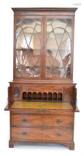 Early 19th-century mahogany secretary bookcase