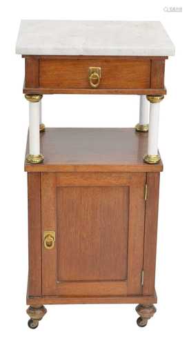 Late 19th-century French mahogany bedside cabinet