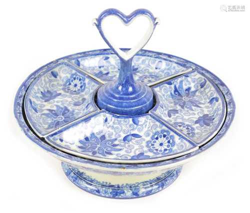 Blue and white ceramic tazza