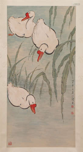 A Chinese Painting of White Geese