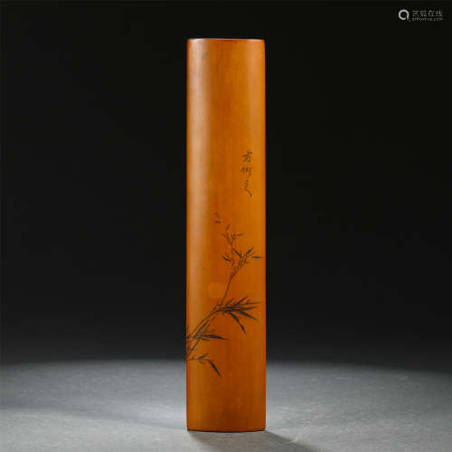 A Carved Bamboo Armrest