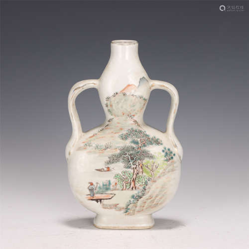 A Qianjiangcai Double Gourds Vase
