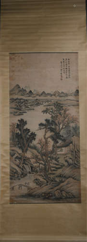 A Chinese Painting of Landscape and Figures