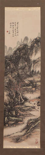 A Chinese Painting of Landscape and Figure