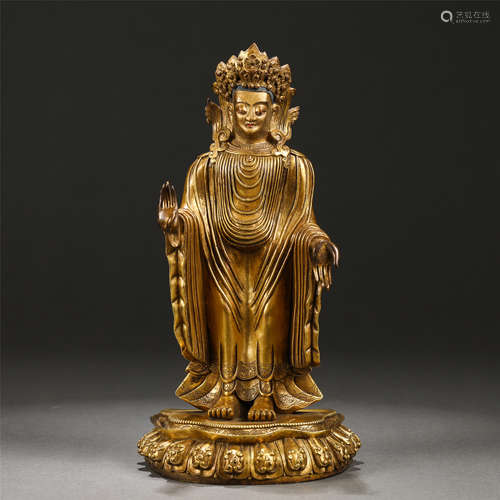 A Gilt-bronze Standing Bodhisattva Pala Style