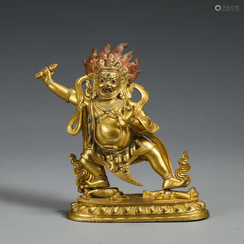 A Gilt-bronze Standing Vajrapani