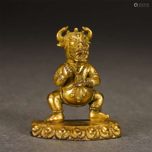 A Gilt-bronze Yamantaka