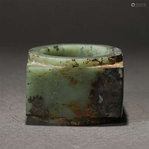 A Celadon Jade Cong