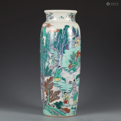 A Doucai Glazed Sleeve Vase