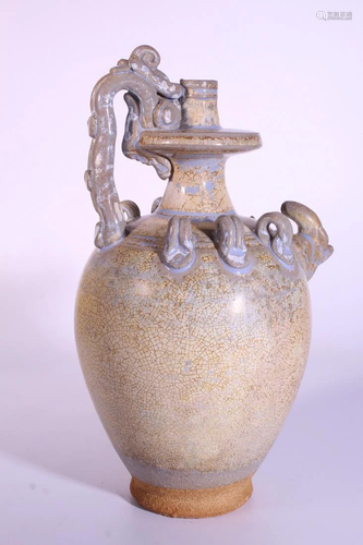 A SILVER-GLAZED JAR.TANG PERIOD