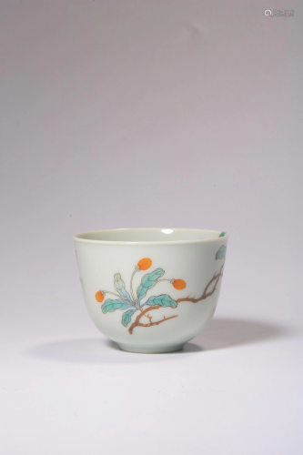 A FAMILLE-ROSE CUP.MARK OF KANGXI