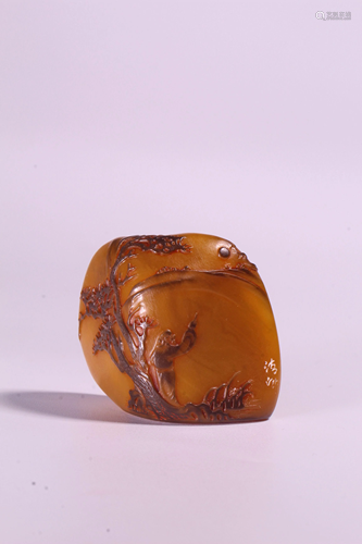 A CARVED TIANHUANGSTONE SEAL