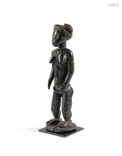 BAOULE/ ATTIE (R. COTE D'IVOIRE) Belle statuette féminine fi...