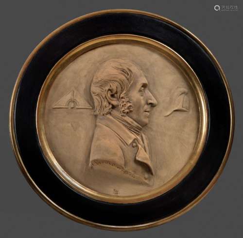 Joseph CHINARD (1756-1813) Terre cuite Diamètre : 20,5 cm Si...