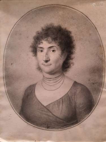 HILAIRE LEDRU (1769-1840) Portrait présumé de Marceline Desb...