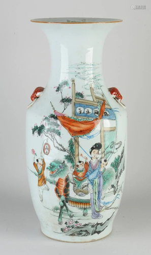 Large 19th century Chinese porcelain vase with