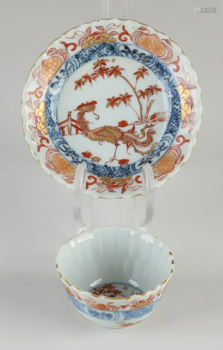 Rare 18th century Chinese porcelain cup and saucer.