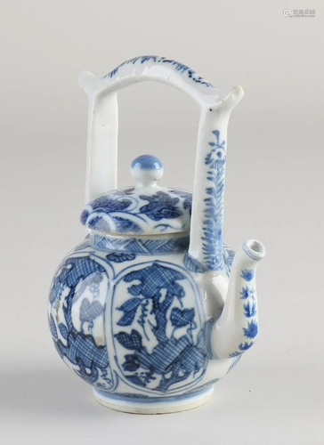 Chinese porcelain Kang Xi teapot with floral wings