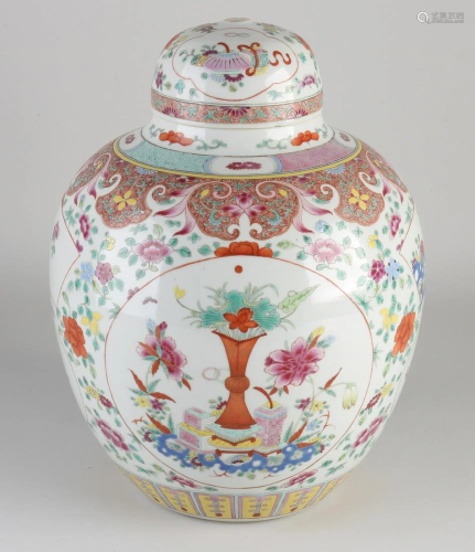 Large 19th century Chinese porcelain Family Rose ginger