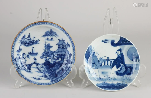 Two Chinese porcelain dishes. 18th - 19th century. 1x