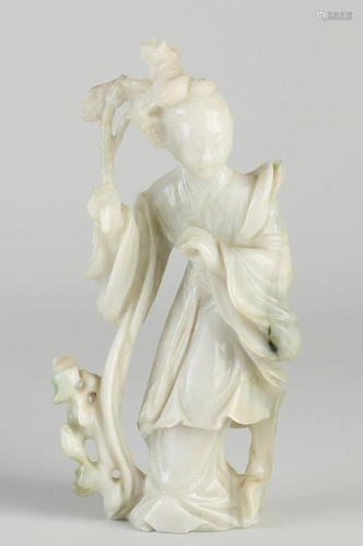 Ancient Chinese jadeite figure. Geisha. Dimensions