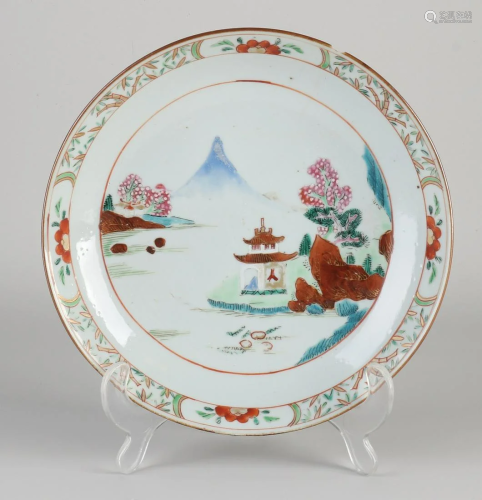 18th century Chinese porcelain Family Verte plate with