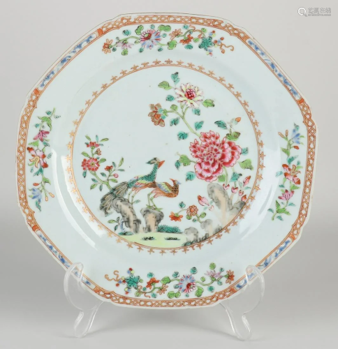 18th century Chinese porcelain Family Rose plate with